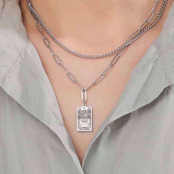 Tarot card layered necklace (SILVER) - Picture 1 of 16
